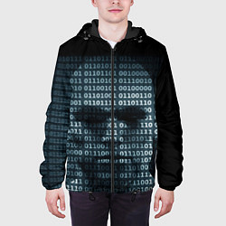 Куртка с капюшоном мужская Цифровой мир, цвет: 3D-черный — фото 2