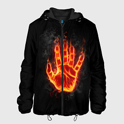 Куртка с капюшоном мужская Внутренняя энергия, цвет: 3D-черный