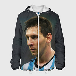 Куртка с капюшоном мужская Leo Messi, цвет: 3D-белый