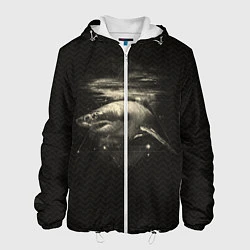 Куртка с капюшоном мужская Cosmic Shark, цвет: 3D-белый