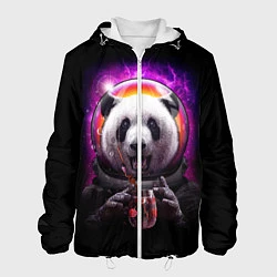 Куртка с капюшоном мужская Panda Cosmonaut, цвет: 3D-белый