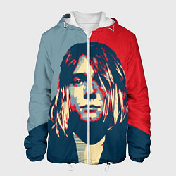 Куртка с капюшоном мужская Kurt Cobain, цвет: 3D-белый
