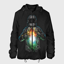 Куртка с капюшоном мужская Космос внутри, цвет: 3D-черный