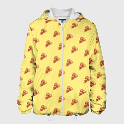 Куртка с капюшоном мужская Рай пиццы, цвет: 3D-белый