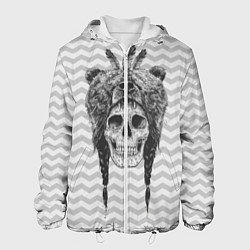 Куртка с капюшоном мужская Мертвый шаман, цвет: 3D-белый