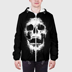 Куртка с капюшоном мужская Evil Skull, цвет: 3D-белый — фото 2
