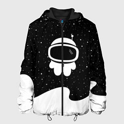 Куртка с капюшоном мужская Маленький космонавт, цвет: 3D-черный
