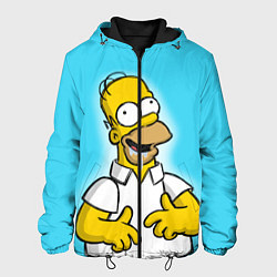 Куртка с капюшоном мужская Аппетит Гомера, цвет: 3D-черный