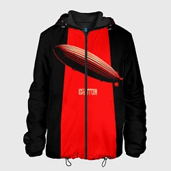 Куртка с капюшоном мужская Led Zeppelin: Red line, цвет: 3D-черный