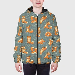 Куртка с капюшоном мужская Foxes Yoga, цвет: 3D-черный — фото 2