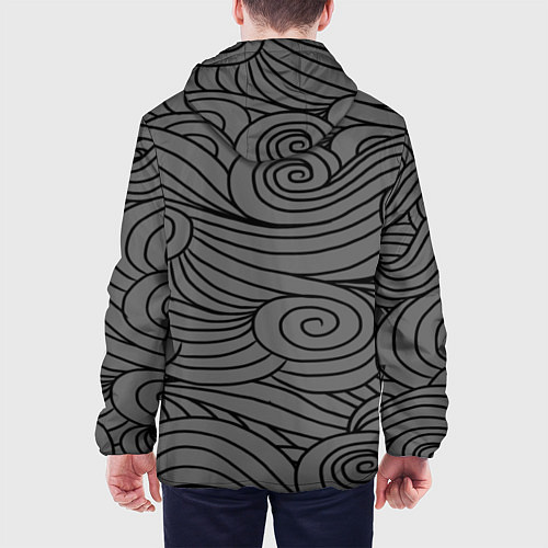 Мужская куртка Gray pattern / 3D-Белый – фото 4