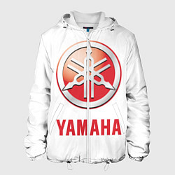 Куртка с капюшоном мужская Yamaha, цвет: 3D-белый