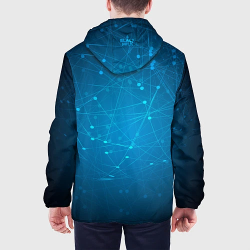 Мужская куртка Bitcoin Blue / 3D-Белый – фото 4