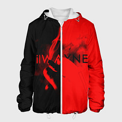 Куртка с капюшоном мужская Lil Wayne: Black & Red, цвет: 3D-белый
