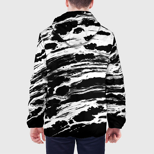 Мужская куртка Gray color abstract / 3D-Белый – фото 4