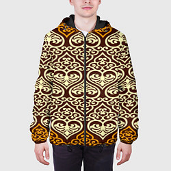 Куртка с капюшоном мужская Турецкий узор, цвет: 3D-черный — фото 2