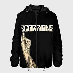 Куртка с капюшоном мужская Scorpions Rock, цвет: 3D-черный
