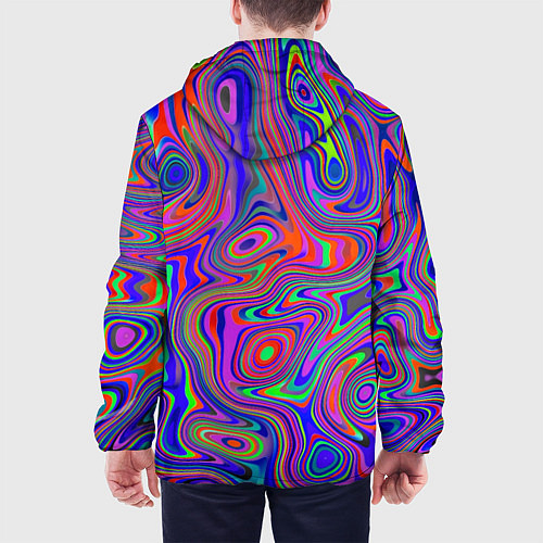 Мужская куртка Цветная текстура 5 / 3D-Белый – фото 4