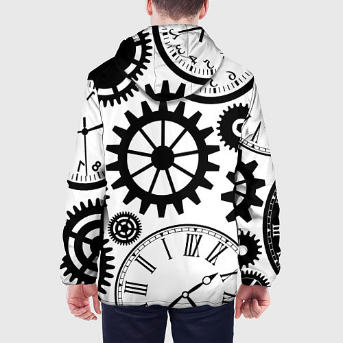 Мужская куртка Часы и шестеренки / 3D-Белый – фото 4