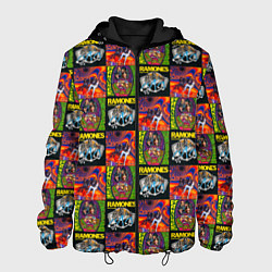 Куртка с капюшоном мужская Ramones, цвет: 3D-черный