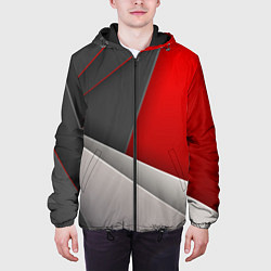 Куртка с капюшоном мужская Lines, цвет: 3D-черный — фото 2