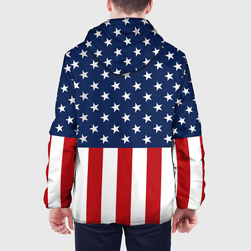 Мужская куртка Флаг США / 3D-Белый – фото 4