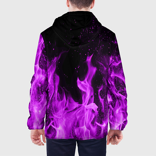Мужская куртка Фиолетовый огонь / 3D-Черный – фото 4