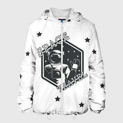Куртка с капюшоном мужская Space travel, цвет: 3D-белый