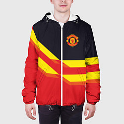 Куртка с капюшоном мужская Man United FC: Red style, цвет: 3D-белый — фото 2