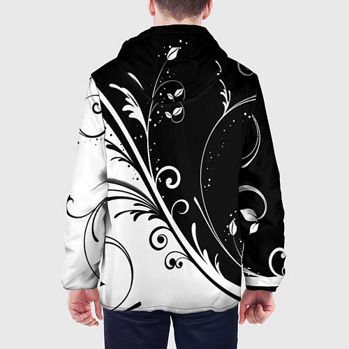 Мужская куртка Цветочный узор / 3D-Белый – фото 4