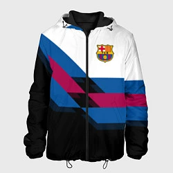 Куртка с капюшоном мужская Barcelona FC: Black style, цвет: 3D-черный