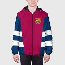 Куртка с капюшоном мужская Barcelona FC: Vintage 2018, цвет: 3D-черный — фото 2