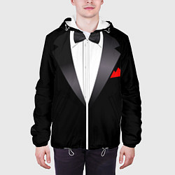 Куртка с капюшоном мужская Смокинг мистера цвета 3D-белый — фото 2