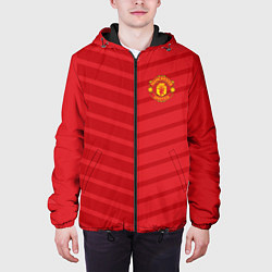 Куртка с капюшоном мужская FC Manchester United: Reverse, цвет: 3D-черный — фото 2