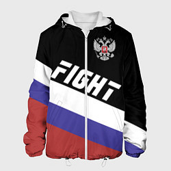 Куртка с капюшоном мужская Fight Russia, цвет: 3D-белый