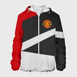 Куртка с капюшоном мужская FC Manchester United: Sport Geometry, цвет: 3D-белый