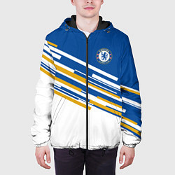 Куртка с капюшоном мужская FC Chelsea: Colour Line, цвет: 3D-черный — фото 2