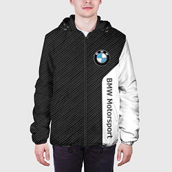 Куртка с капюшоном мужская BMW CARBON БМВ КАРБОН цвета 3D-черный — фото 2