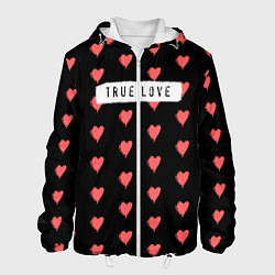 Куртка с капюшоном мужская True Love, цвет: 3D-белый