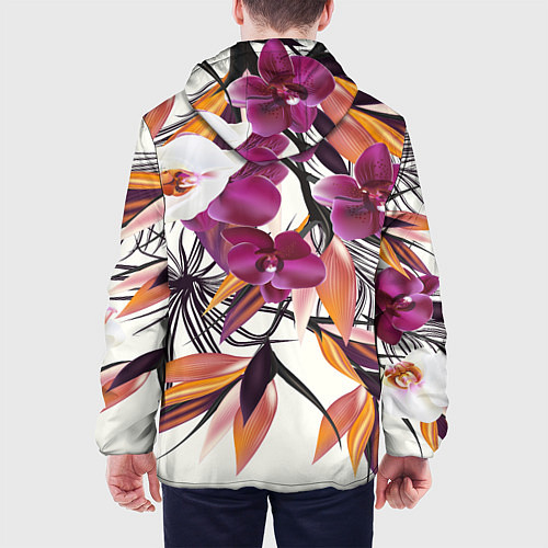 Мужская куртка Fashion Flowers / 3D-Белый – фото 4