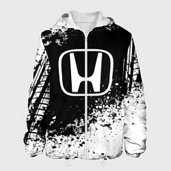Куртка с капюшоном мужская Honda: Black Spray, цвет: 3D-белый
