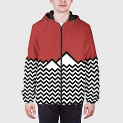 Куртка с капюшоном мужская Горы Твин Пикс, цвет: 3D-черный — фото 2