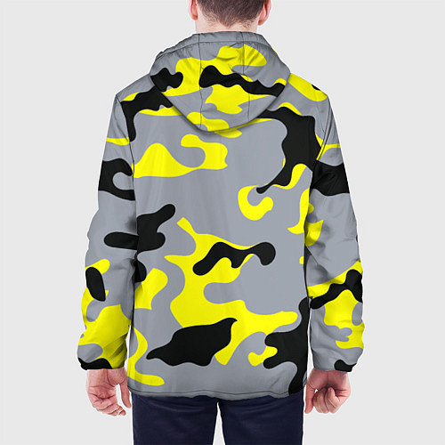 Мужская куртка Yellow & Grey Camouflage / 3D-Белый – фото 4