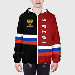 Куртка с капюшоном мужская Sochi, Russia, цвет: 3D-белый — фото 2