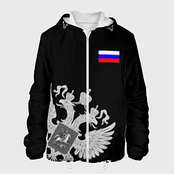 Куртка с капюшоном мужская Russia: Black Collection, цвет: 3D-белый