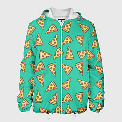 Куртка с капюшоном мужская Стиль пиццы, цвет: 3D-белый