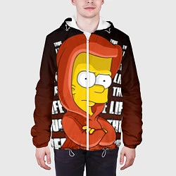 Куртка с капюшоном мужская Bart: Thug Life, цвет: 3D-белый — фото 2