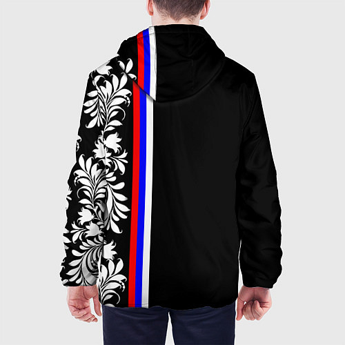 Мужская куртка Россия: цветочная коллекция / 3D-Белый – фото 4