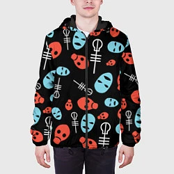 Куртка с капюшоном мужская Twenty One Pilots: Faces, цвет: 3D-черный — фото 2