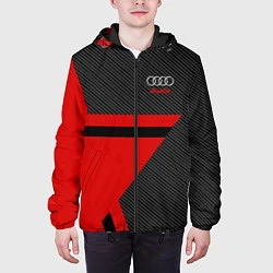 Куртка с капюшоном мужская Audi: Carbon Star, цвет: 3D-черный — фото 2